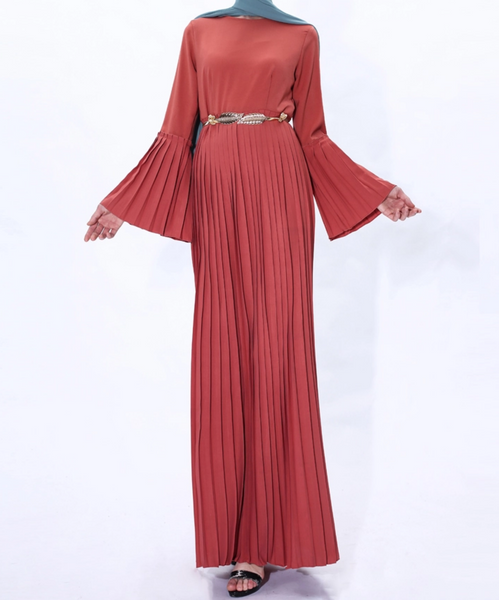 Pleated Maxi Dress